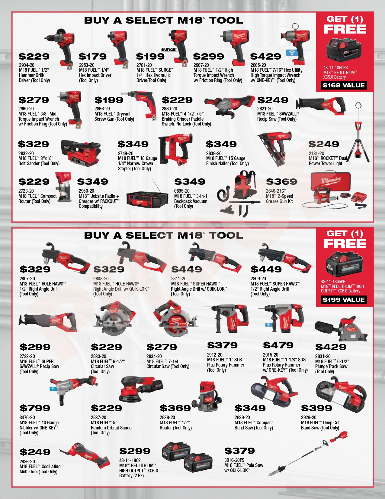 Milwaukee Promo Flyer